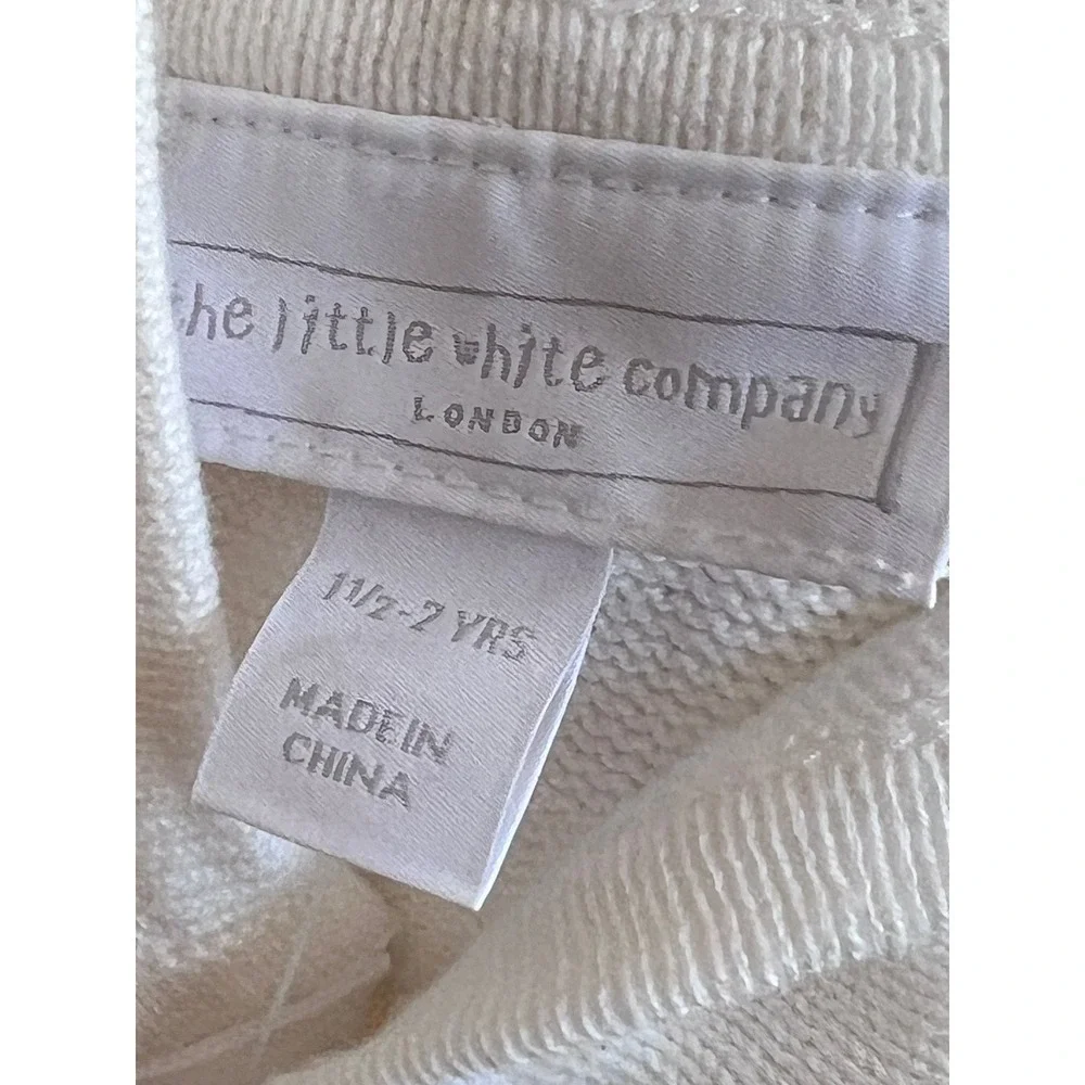 The Little White Company Snowman Knitted Romper Kids 1.5-2Y Ivory Organic Cotton